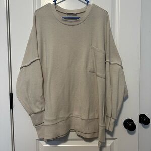 Zenana Outfitters Cream Crewneck Sweater size 1X